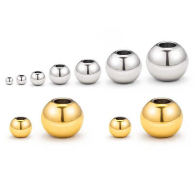 100 Stck. 2-4 mm Hochwertige Edelstahl Perlen Für Schmuck Herstellung Zum Selbermachen Lose Spa