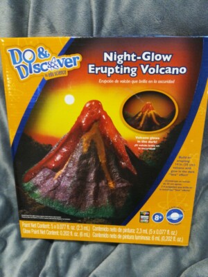 Do and Discover by EUD SCIENCE Night-Glow Erupting Volcano-8 up-Earth Sciences