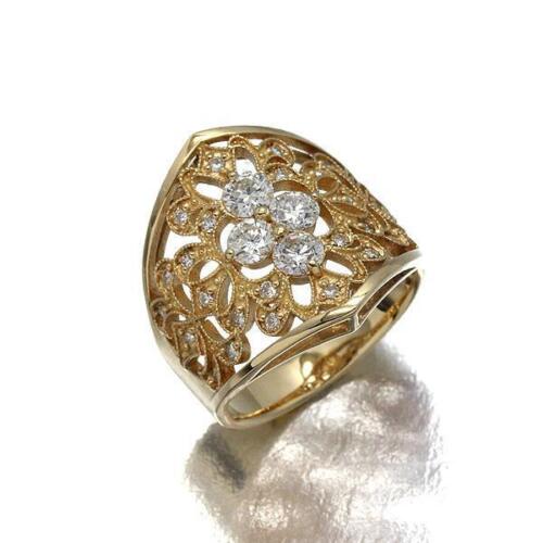 K18YG diamond ring D0.746ct D0.26ct yellow gold 750 #121 - Picture 1 of 6