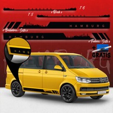 Seiten-Streifen Aufkleber-Set, komp. mit VW T5/T6 - Skyline Stadt Hamburg R Seiten-Streifen Aufkleber-Set, komp. mit VW T5/T6 - Skyline Stadt Hamburg R