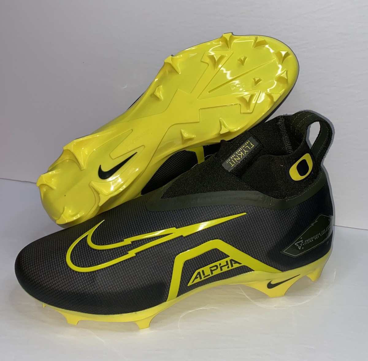 Nike Alpha Menace Varsity PE Oregon Ducks Team Issue Football Cleats Size 12W Nike Alpha Menace Elite 2 PE Oregon Ducks CJ3049-300 Mens  main image 4