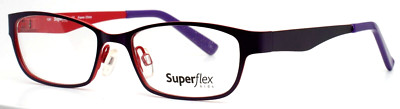 SUPERFLEX SFK-120 C.1 Purple Coral Girls Kids Rectangle Eyeglasses 48-17-130