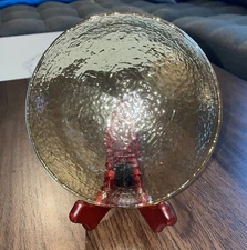 Vintage Fire And Light Recycled Glass Salad/snack Plate Citrus