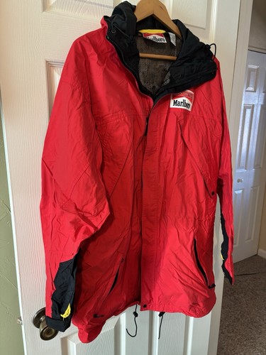 Marlboro Adventure Team Jacke Herren XL rot Parka Nylon Windbreaker Vintage - Bild 5 von 8