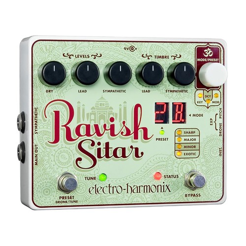Electro-Harmonix Ravish Sitar Simulator Synth Guitar Effects Pedal - 第 1/1 張圖片