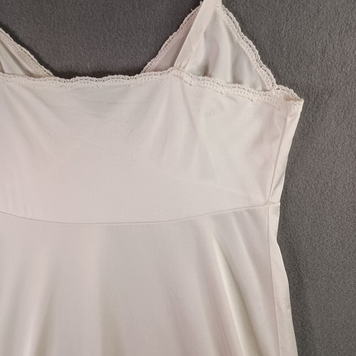 Adjustable Strap Full Slip Dress Gown Lingerie Women's 36 Ivory Vtg - ShadowLine - Picture 16 of 16