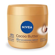 NIVEA Cocoa Butter Body Cream with Deep Nourishing Serum, 16 Ounce Jar