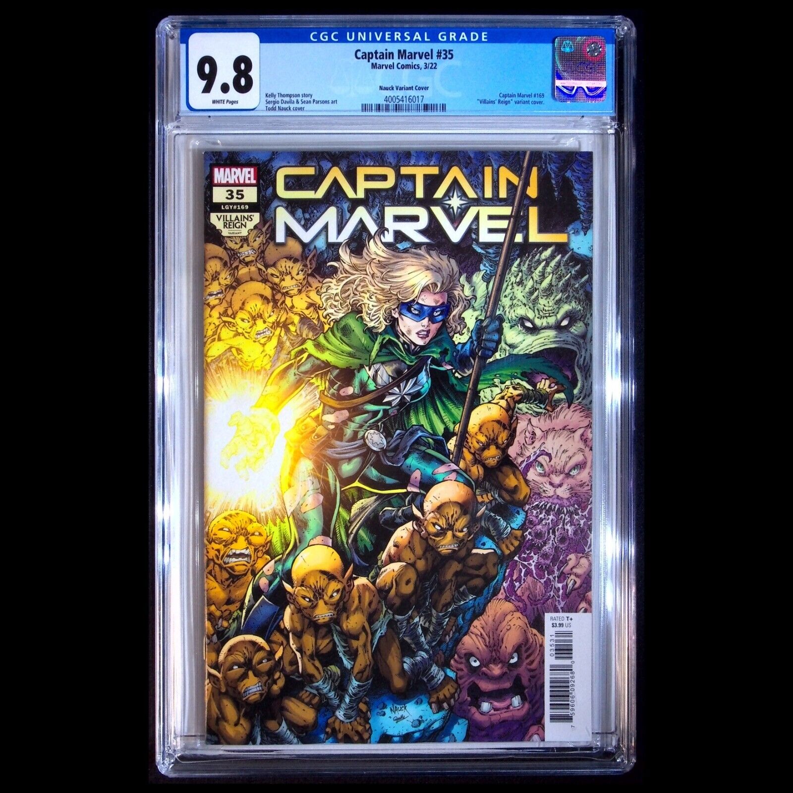 Captain Marvel #35 - Marvel 2022 - Nauck Variant Cover, Villains Reign - CGC 9.8