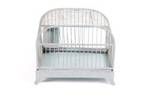 Old Birdcage Bird Cage With Drink Art Deco Retro Cult Vintage
