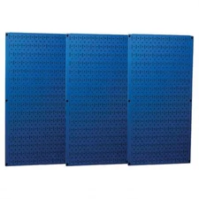 Wall Control 35P-3248BU 48 x 32" Metal Pegboard Storage Board 3 Panels, Blue