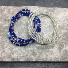 2 PC Handcrafted Waist Beads Jewelry African Bohemia Bracelets Anklet New 4675