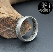 Ring Runen Wikinger Viking Edelstahl Schmuck Mittelalter Stainless Steel NEU