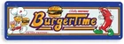TIN SIGN Burger Time Arcade, 80's, Retro, Console, Marquee, Game Room Decor A266