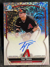 2023 Bowman Chrome 1st SPECKLE REFRACTOR PROSPECT ROOKIE AUTO Tim Tawa 166/299