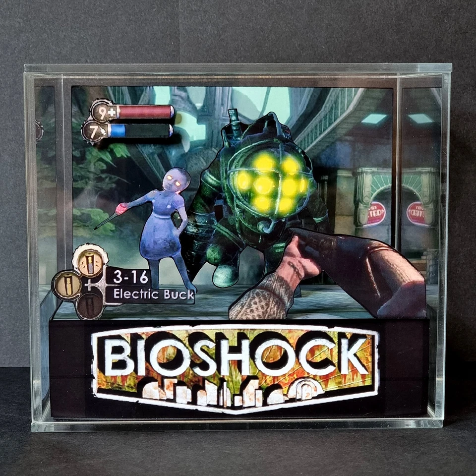 Bioshock - 3D Cube Handmade Diorama - Video Games - Shadowbox - Image 3 of 4