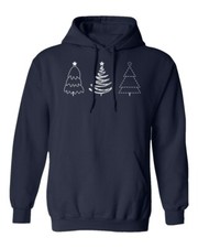 Christmas Trees Winter Holiday Funny Xmas Party Unisex Hooded Sweatshirt