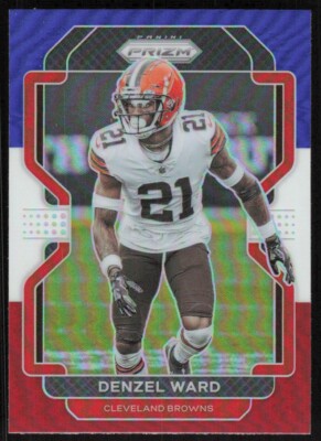 2021 Panini Prizm Red White Blue Denzel Ward Cleveland Browns #267