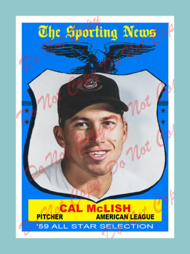 CAL MCLISH SPORTING NEWS ALL STAR 1959 Style Custom Baseball Art Card