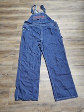 Dickies Overalls Mens Size XLR Denim Bibs Logo Pockets Carpenter