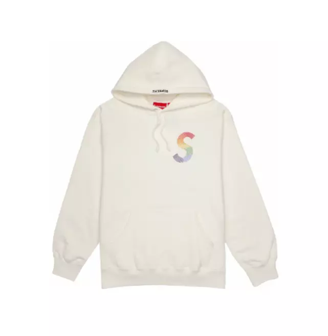 Neuf ! Sweat Supreme S/S 21 Swarovski S Logo (blanc) Large