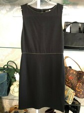 ALICE + OLIVIA Little Black Dress w/ Leather Trim Style#W000523351 Sz 6 $295
