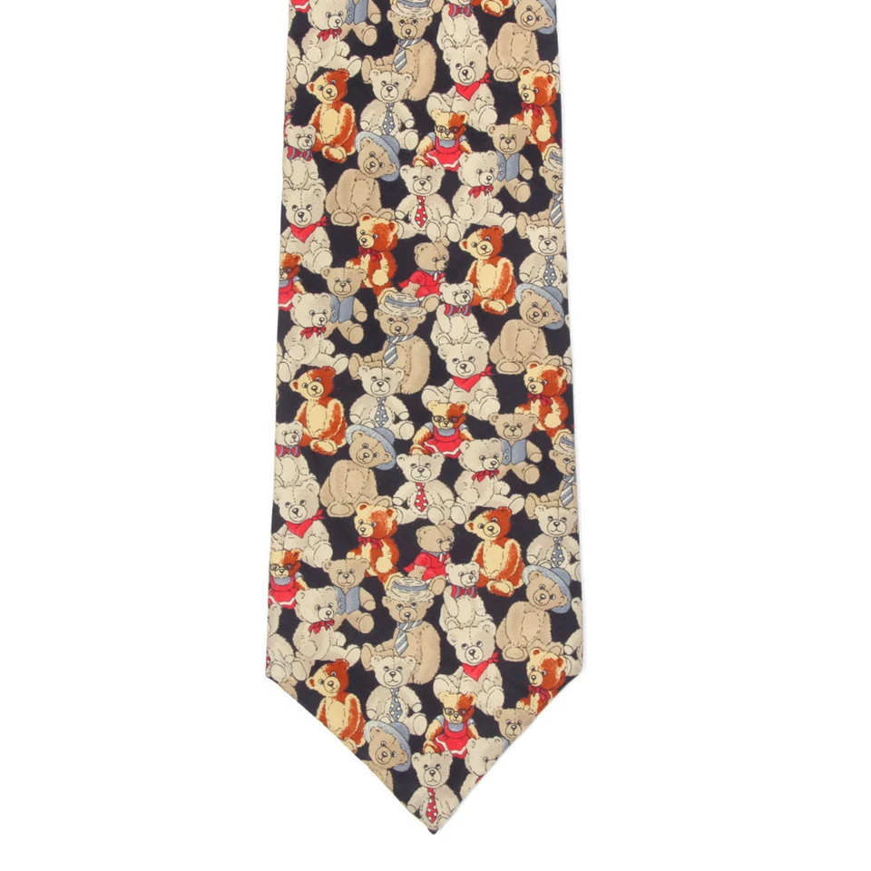 MUSEUM ARTIFACTS Adorable Teddy Bear Lover Collector Men's Silk Neck Tie - Image 2 of 4
