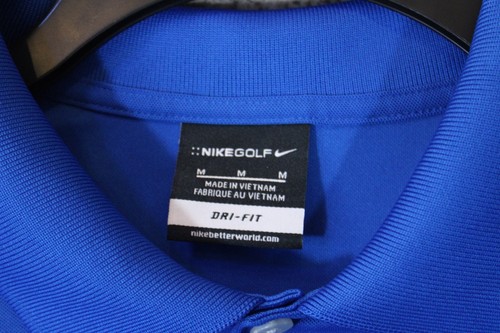 Nike Golf Dri-Fit Polo Shirt Mens Medium Blue Short Sleeve Dell Data Protection - Picture 4 of 18