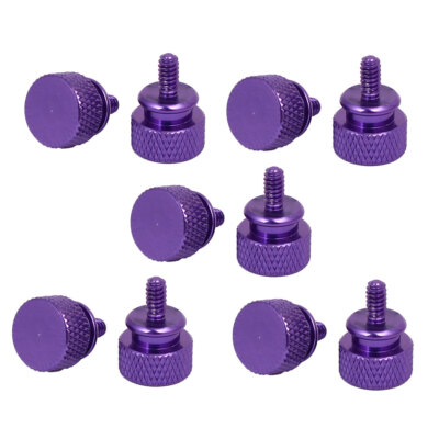 10pcs Computer PC Deckel voll Gewinde gerändelt Daumenschraube Lila 6#-32