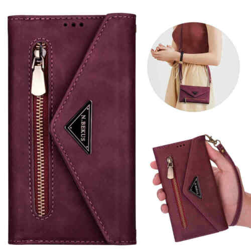 For iPhone 11 12 Pro Max XR 6S 7 8 SE Wallet Card Holder Flip Leather Case Cover - Picture 38 of 43