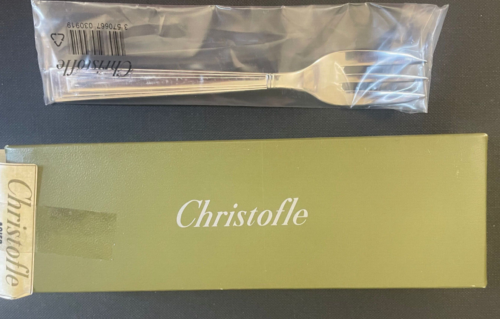 6 New Old Stock Christofle Folio 2 Pastry Forks Set  2411046 - Picture 1 of 4