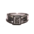10k white Gold .81 ct.  invisible Princess Diamonds Engagement Ring 3.6g estate — photo 1