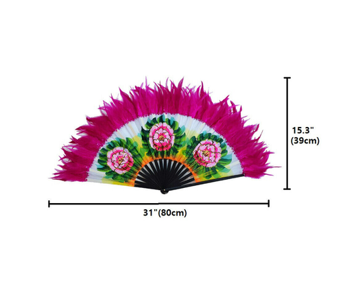 1 PAIR OF HIGH-QUALITY KOREAN FAN "BUCHAECHUM" KOREAN FAN DANCE LARGE 39 cm - 第 4/4 張圖片