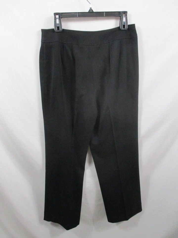 Grace Elements Pants Womens 12 Black Dress Straight Leg Zip Buttons Polyester - Image 3 of 4