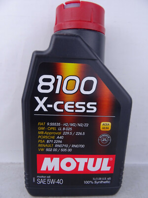 Motul 8100 5W40 X-cess Öl Motorenöl Benzin Diesel SAE 5W-40 Motoröl 1Liter 