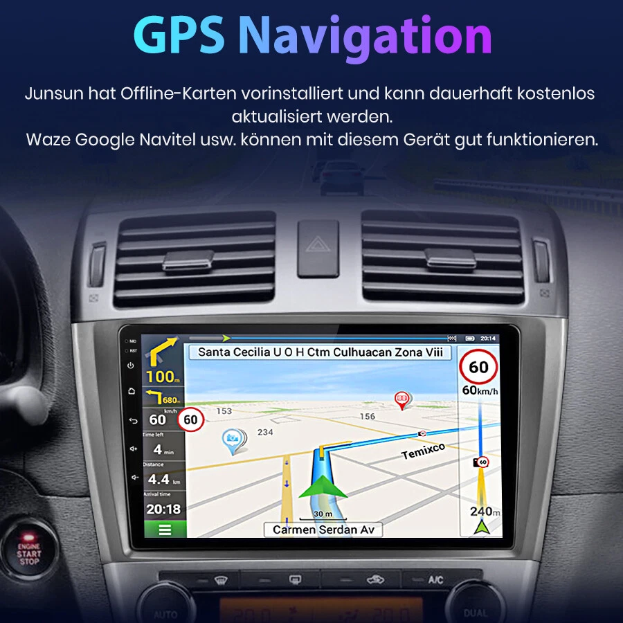 6+128G Android13 Autoradio GPS NAVI Für Toyota Avensis 2008-2015 BT SWC WIFI DAB - Bild 3 von 4