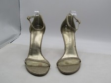 Stuart Weitzman Nudist 100mm Stiletto Sandle Size 11 Gold Pave Crystal