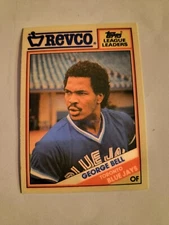 George Bell Revco League Leaders baseball card- Toronto blue jays-outfield