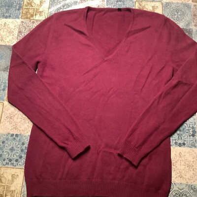 FABIANI,   Kaschmir, v neck Pulli in Beere, Gr.36