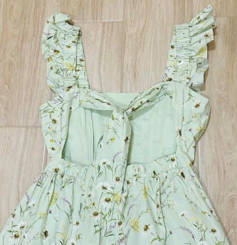 H&M Conscious Wildflower Floral Print Cotton Midi Dress SIZES MEDIUM LARGE BNWT - Picture 10 of 11