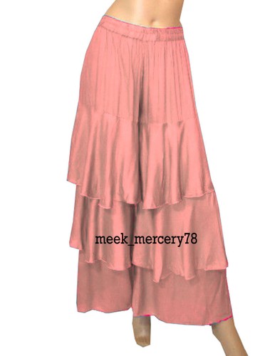 3 Layer Palazzo Belly Dance Women Wear New Designer Palazzo Pants Plus Size S97 - Picture 36 of 45