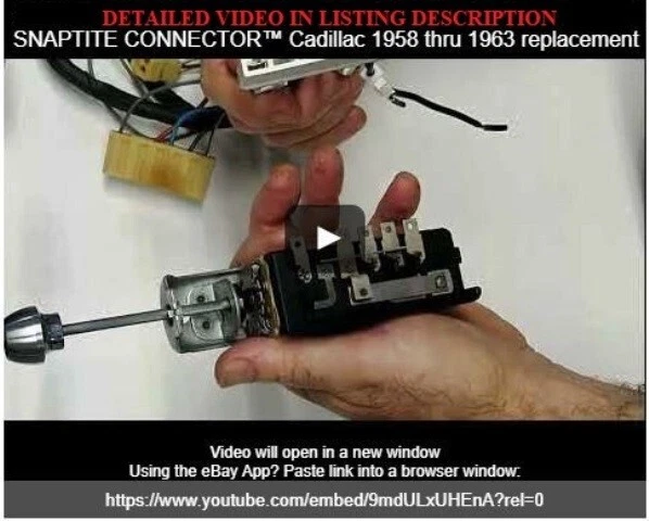 Conector de cable interruptor de faro Cadillac 1958/1959/1960  Foto 3 de 4