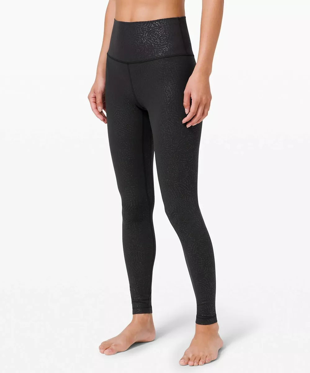 NEW LULULEMON Align 28 Pant 2 Filigree Emboss Black