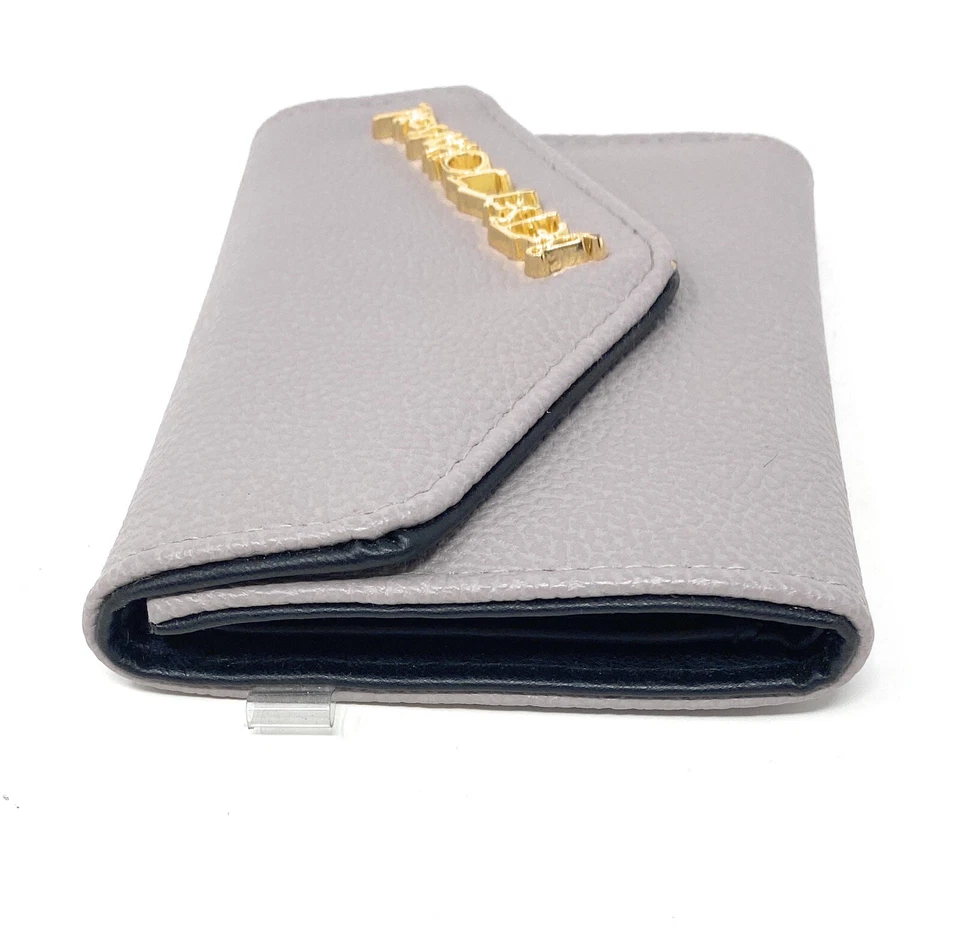 Betsey Johnson Gray Tri-Fold Envelope Wallet NEW Gold Accent - Image 3 of 4