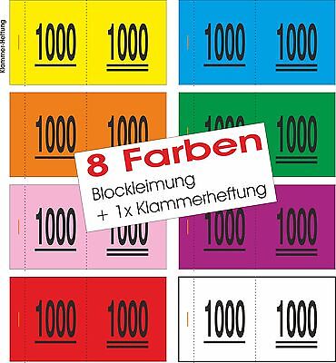 Doppelnummern Wahlbar 6 Farben Nr 0001 Bis 5000 Ebay