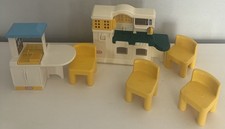 Little Tikes Dollhouse Country Kitchen Island 4 Chairs Lot