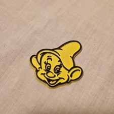 Vintage Dopey from 7 Dwarfs Magnet made In USA yellow and black