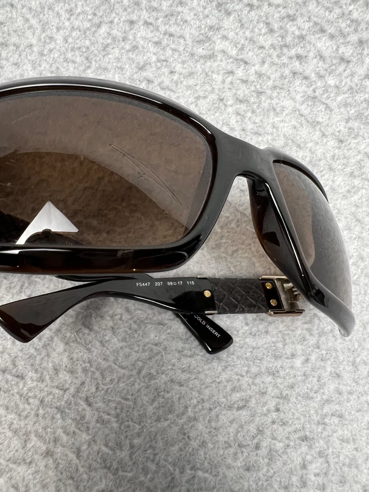 Gafas de sol Fendi años 90 y2k para mujer marrón redondo de gran tamaño lentes marrones Italia FS447 Foto 4 de 4