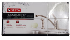Delta Foundations Single-Handle Standard Kitchen Faucet w/Side Sprayer Stainless