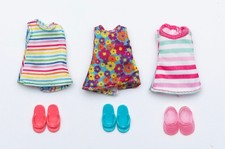 Lote de vestidos y zapatos para muñecas Kelly se adapta a muñecas Barbie hermana Babysitter Inc 4"
