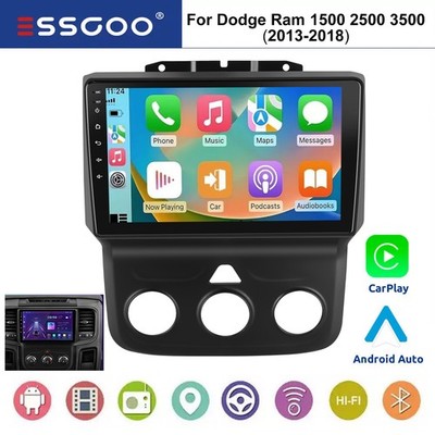 9'' Carplay Android15 Car Stereo GPS Radio For 2014-2018 Dodge Ram 1500 2500 3500